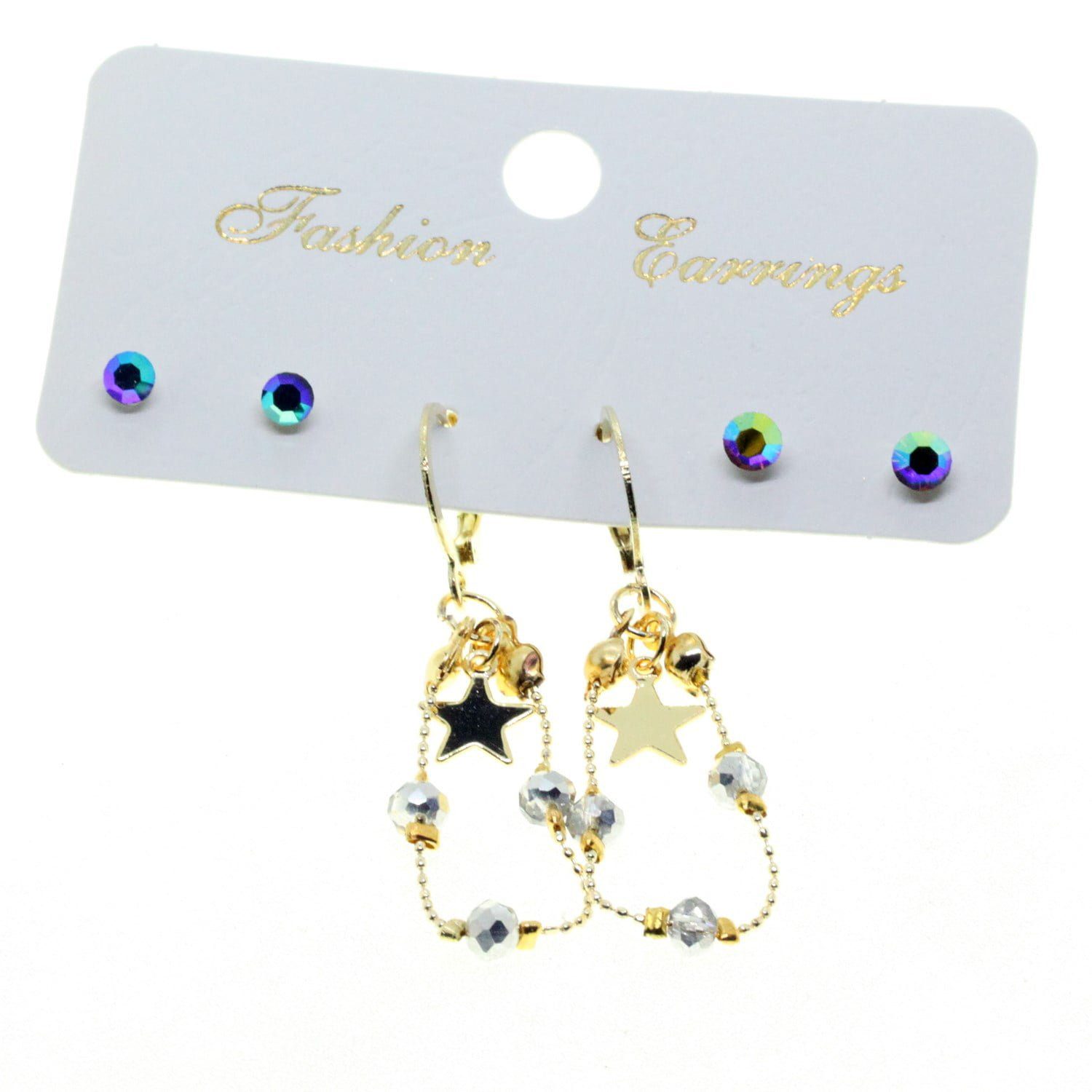 Toptan Altın Renk Yıldız Yuvarlak Kombin Gri Boncuk Küpe - 2836 1 Toptan Altın Renk Yıldız Yuvarlak Kombin Gri Boncuk Küpe - 2836