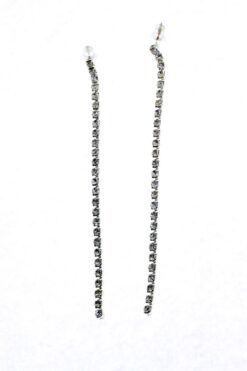 Toptan Gümüş Renk Tek Sıra Şerit Zirkon Küpe - 2875 3 d9071802cee8454c89a225aa7d7875cd