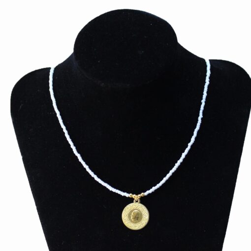 Wholesale Sand Bead Necklace Mixed with Star Coin Model - Customized Design Bead Necklace - 2882