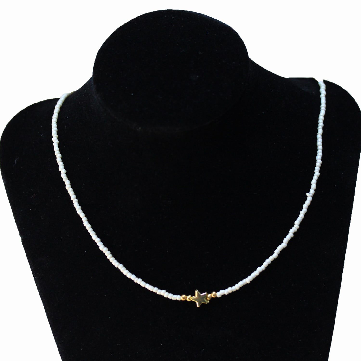 Wholesale Sand Bead Necklace Mixed with Star Coin Model - Custom Design Bead Necklace - 2882 4 Toptan Yıldız Para Modeli İle Karışık Kum Boncuk Kolye - Özel Tasarım Boncuk Kolye - 2882 - Image 4