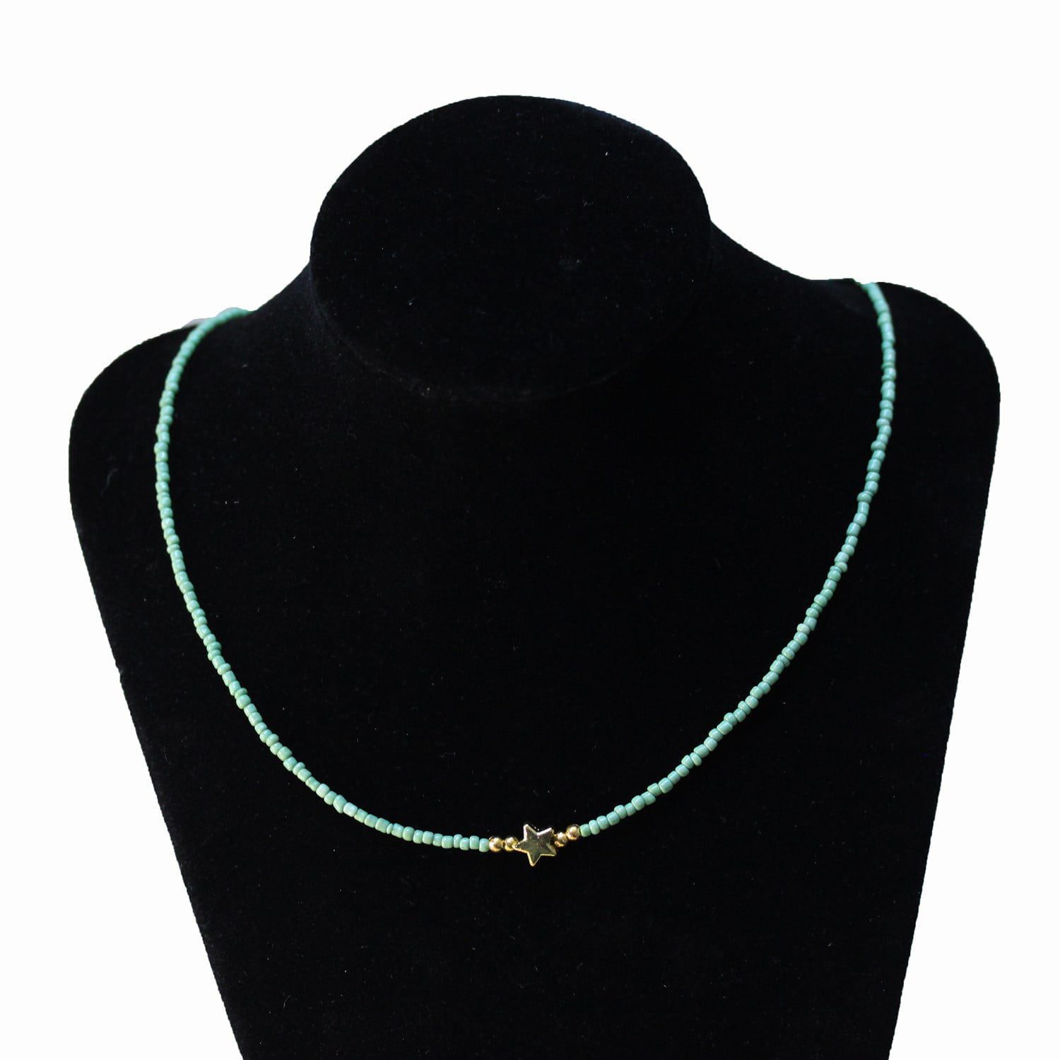 Wholesale Sand Bead Necklace Mixed with Star Coin Model - Customized Design Bead Necklace - 2882 8 Toptan Yıldız Para Modeli İle Karışık Kum Boncuk Kolye - Özel Tasarım Boncuk Kolye - 2882 - Image 8