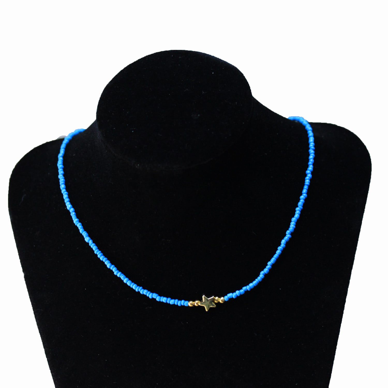 Wholesale Sand Bead Necklace Mixed with Star Coin Model - Custom Design Bead Necklace - 2882 5 Toptan Yıldız Para Modeli İle Karışık Kum Boncuk Kolye - Özel Tasarım Boncuk Kolye - 2882 - Image 5