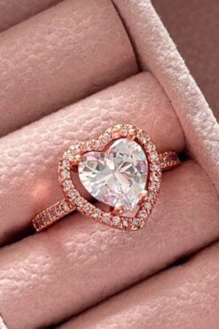 Toptan Rose Renk Kalp Şekil Lovely Zirkon Yüzük Ayarlanabilir Her Parmağa Olur - 2931 3 0e2dd551bdde4e9390718a53e202b6b4
