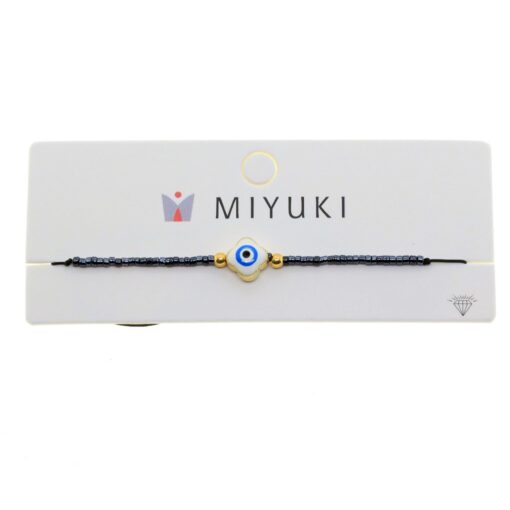 Toptan Altın Renk Beyaz Mineli One Craft Model Miyuki Bileklik - 2953 - Görsel 2