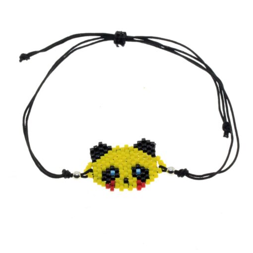 Toptan Altın Renk Sarı Panda Model Miyuki Bileklik - 2936