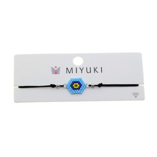 Toptan Altın Renk Turkuaz Göz Model Miyuki Bileklik - 2943 – Image 2