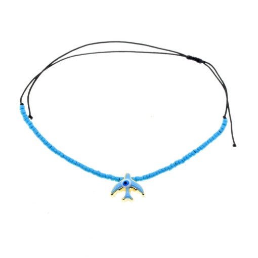 Großhandel Gold Farbe Türkis Emaille Vogel Modell Miyuki Armband - 2955