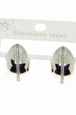 Toptan Gümüş Renk Zirkon Taş Gözyaşı Bottega Küpe Vip Kararmaz Solmaz Çelik Küpe - 3028 7 338106df2504413da47b59b7610275b8