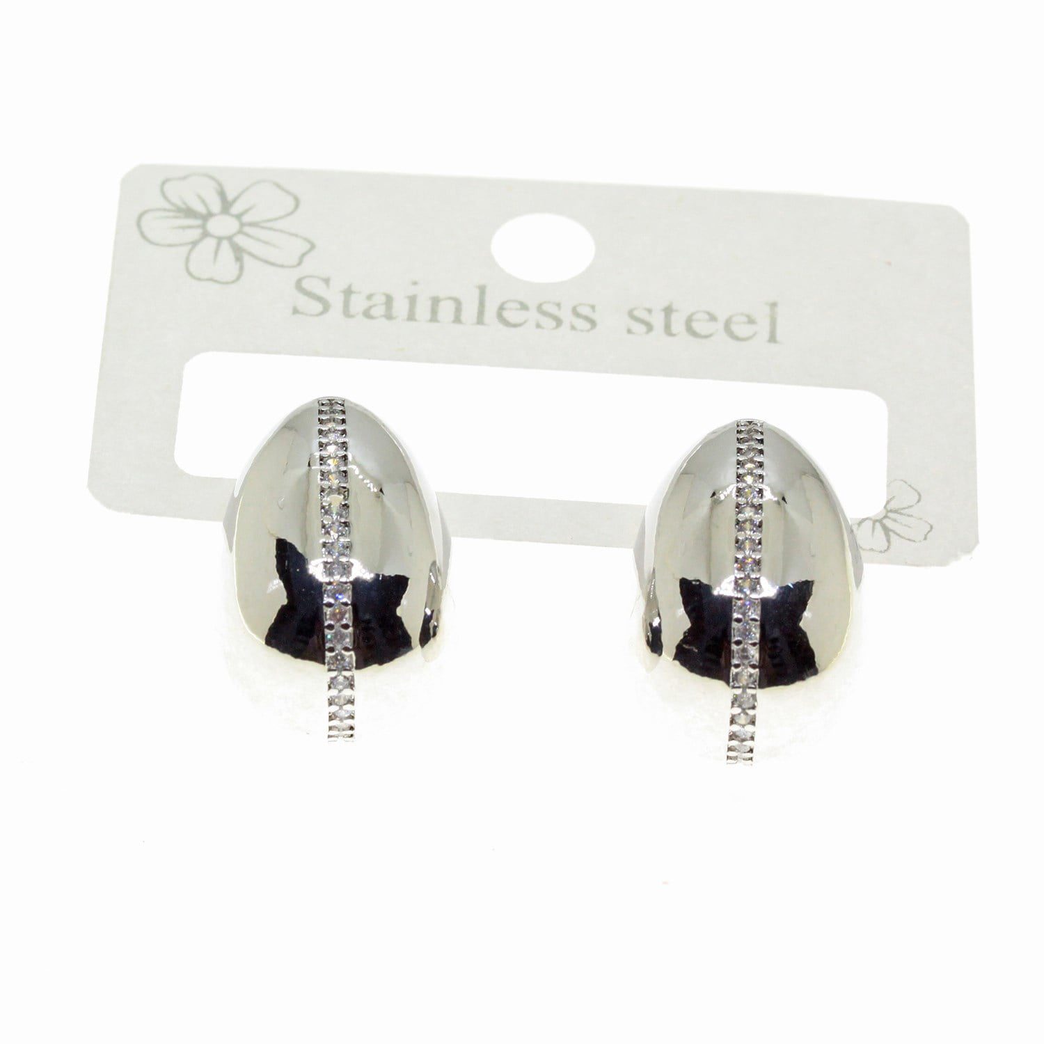 Toptan Gümüş Renk Zirkon Taş Gözyaşı Bottega Küpe Vip Kararmaz Solmaz Çelik Küpe - 3028 3 Toptan Gümüş Renk Zirkon Taş Gözyaşı Bottega Küpe Vip Kararmaz Solmaz Çelik Küpe - 3028 - Görsel 3