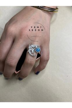 Toptan Gümüş Renk Mavi Küre Ve Unicorn Model Gezegen Zirkon Taşlı Çelik Ayarlanabilir Çelik Yüzük- 3098 3 623ad8a35976469d997a3995b8a7bd3e