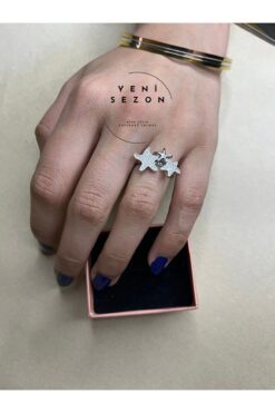 Toptan Gümüş Renk Üç Yıldız Model Zirkon Taşlı Ayarlanabilir vip Çelik Yüzük - 3082 3 7015a62ea7fa4761a0b9b6f31fed5723