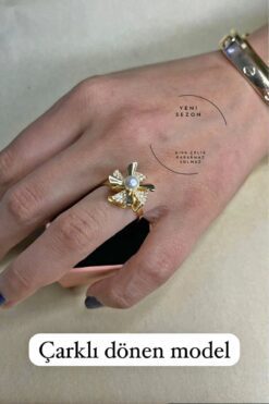 Bague en acier inoxydable avec perle et aile en zircone, réglable et rotative, modèle en acier inoxydable, vente en gros - 3107 3 82efbd7aab62494f850c7e482cf2c908