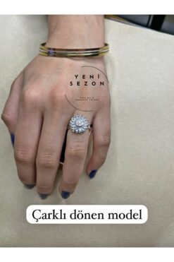 Toptan Gümüş Renk Yaprak Mekik Kesim Baget Model Zirkon Taşlı Çelik Ayarlanabilir Dönen Çelik Yüzük - 3115 3 b5becdfd12284dc79de5338dbf3f018e