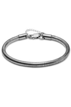 Toptan Gümüş Renk Unisex Snake Zincir (4 Mm) 60 Cm. Çelik Kolye & Bileklik Set Vip Çelik Set - 3143 5 9a855c6474324bb19a8865ef454ec8ee