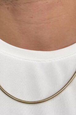 Toptan Altın Renk Unisex Snake Zincir (4 mm) 60 cm. Çelik Kolye- 3140 11 f91b07e44f5f425db8b5068f91b463b2 2