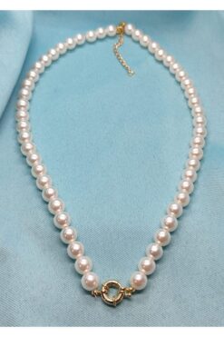 Toptan Altın Renk İnci Gemici Kilit Boncuksuz Kolye Bijuteri Kolye - 3151 4 14706f131dce48e88148e65a88613428