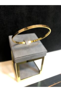 Wholesale Gold Colour 1 Piece Thick Ajda Bracelet, Bangle - 3154