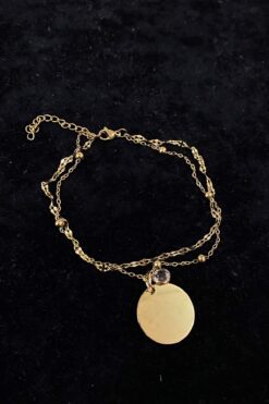 Toptan Altın Renk Zirkon Pul Model Singapur Ve Top Zincir Çelik Halhal - 3237 6 1f90810a7081458481a37f35445f8ae0