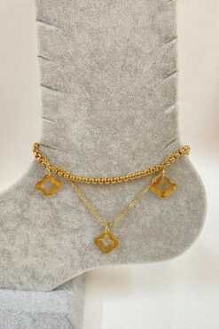 Toptan Altın Renk Van Cleef Model Arnavut Ve Sf Zincir Çelik Halhal - 3238 5 3a846bdf574e4f90bc9c8aac1b36f2ab