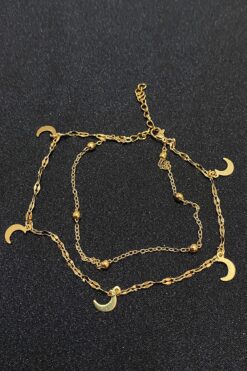 Toptan Altın Renk Hilal Model Top Ve Singapur Zincir Çelik Halhal - 3294 7 de225486d6b041ac8e827751a9a47e23