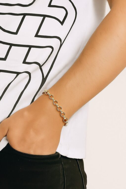 Toptan Altın Renk Doc  Zincir Unisex Çelik Bileklik - 3346 – Image 2