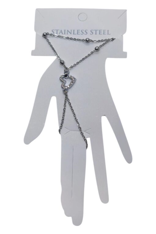 Cœur en acier couleur argent Shahmaran - 3543