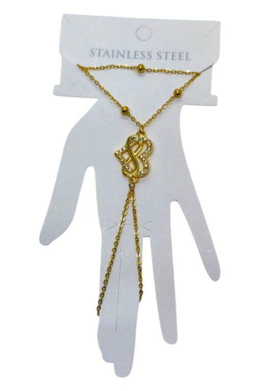 Оптовый золотой цвет Infinity Heart Steel Shahmaran - 3557