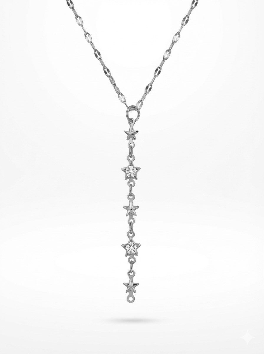 Toptan Gümüş Renk Dudak Zincir Yıldız Ye Model Yeni Sezon Çelik Kolye - 3824 1 Toptan Gümüş Renk Dudak Zincir Yıldız Ye Model Yeni Sezon Çelik Kolye - 3824