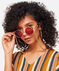 Wholesale Women's Eyeglass Chain Retro Thick Gold