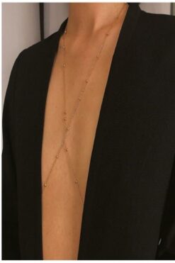 Wholesale Women Mini Ball Beaded Stylish Body Chain, Waist Chain, Body Accessory - Gold