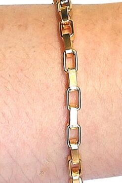 Bracelet chaîne cubique plaqué or en gros