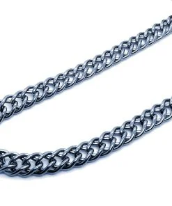 Wholesale Thick 6mm Closely Spaced Flat Chain Black Color