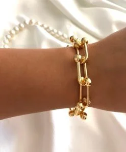 Оптовый женский браслет-цепочка премиум-качества Blanca Tifany Gold