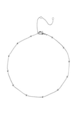 Wholesale Women Silver Top Ball Chain Necklace Silver Color
