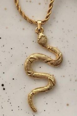 Großhandel Schlangenfigur Gold Halskette
