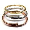 Wholesale Combination Nail Bracelet Cuff Rose-Gold-Silver Color