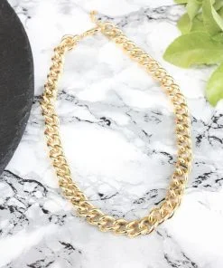 Toptan Gold Kaplama Büyük Boy Kalın Gourmet cadena  Zincir
