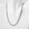 Wholesale Cuban Stainless Thick Cadena Force Chain Silver Color