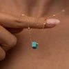 Collier italien plaqué or pour femme, modèle Bodrum Blue Bead, vente en gros