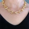 Toptan Kadın Blanca Tiffany Gold Zincir Kolye