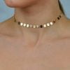 Toptan Shine Minik Pullu Zincir Kolye Gold