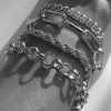 Großhandel Frauen Silber italienische Kette Twisted Combination Armband