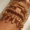 Bracelet torsadé en or pour femme, chaîne italienne, vente en gros