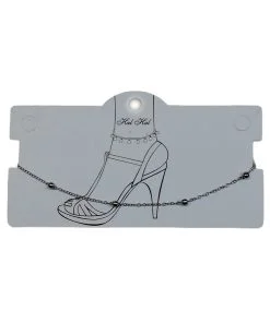 Оптовая продажа Dorika Top Ball Rhodium Silver Colour Chain Anklet