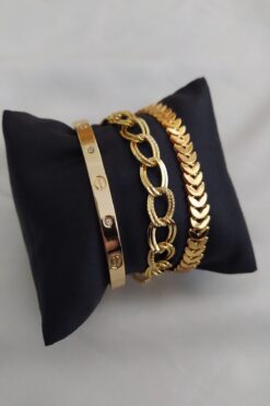 Wholesale Combination Bracelet combiné plaqué or pour femmes