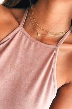 Оптовая продажа золотой цвет Choker ожерелье мяч цепи сердце кулон для женщин