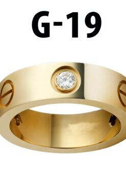 Großhandel Kartier Stein Ring Gold Farbe Nummer 19