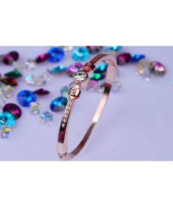 Großhandel Rose Farbe großen Stein Manschettenknopf Armband 761