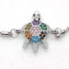 Wholesale Silver Color Turtle Elevator Bracelet with Zircon Stone