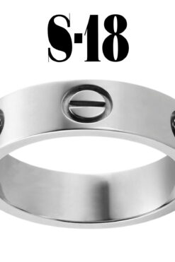 Großhandel Kartier Plain Ring Silber Farbe 18 Anzahl